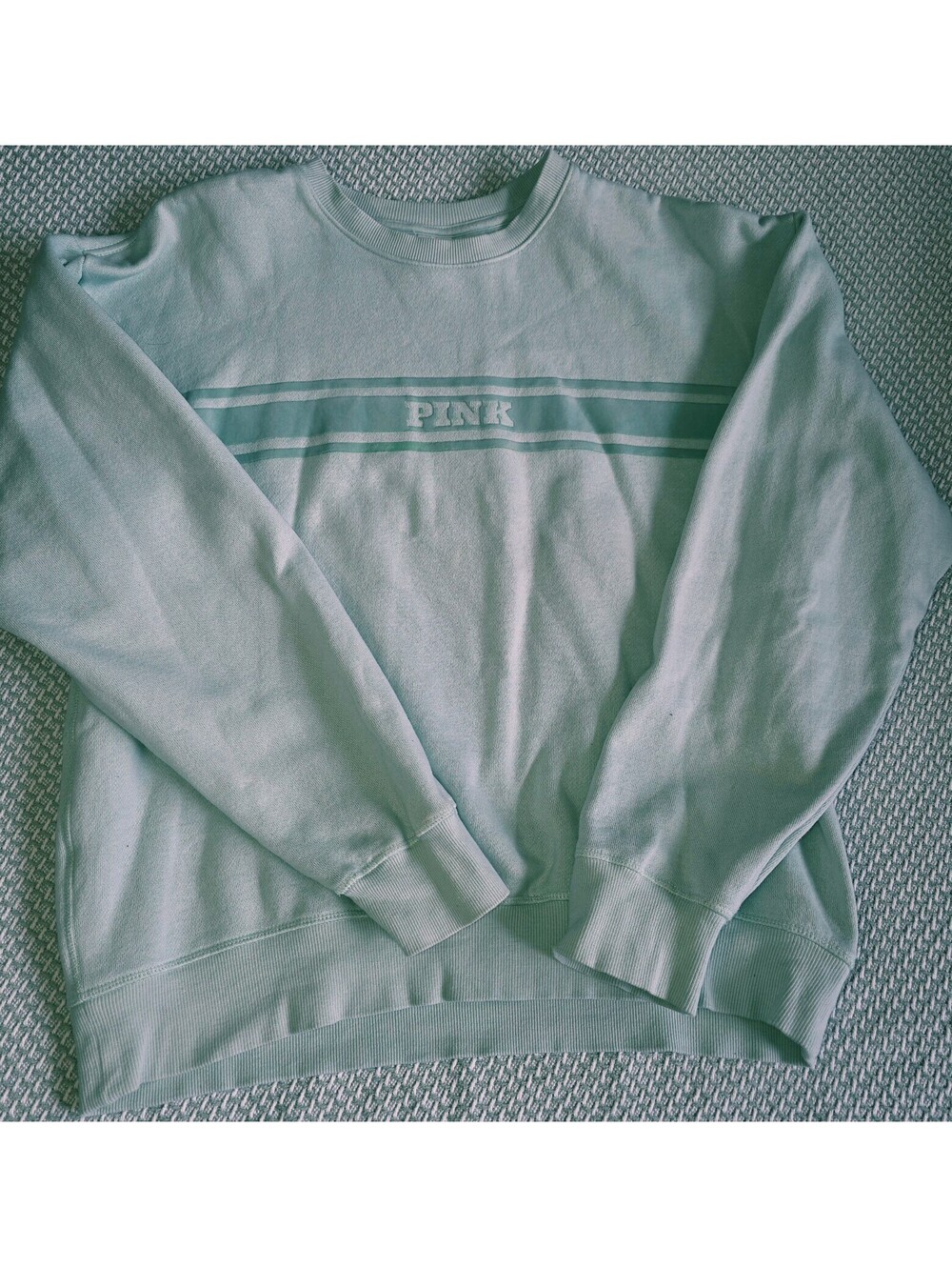 Victoria's Secret pink green sweatshirt size medium